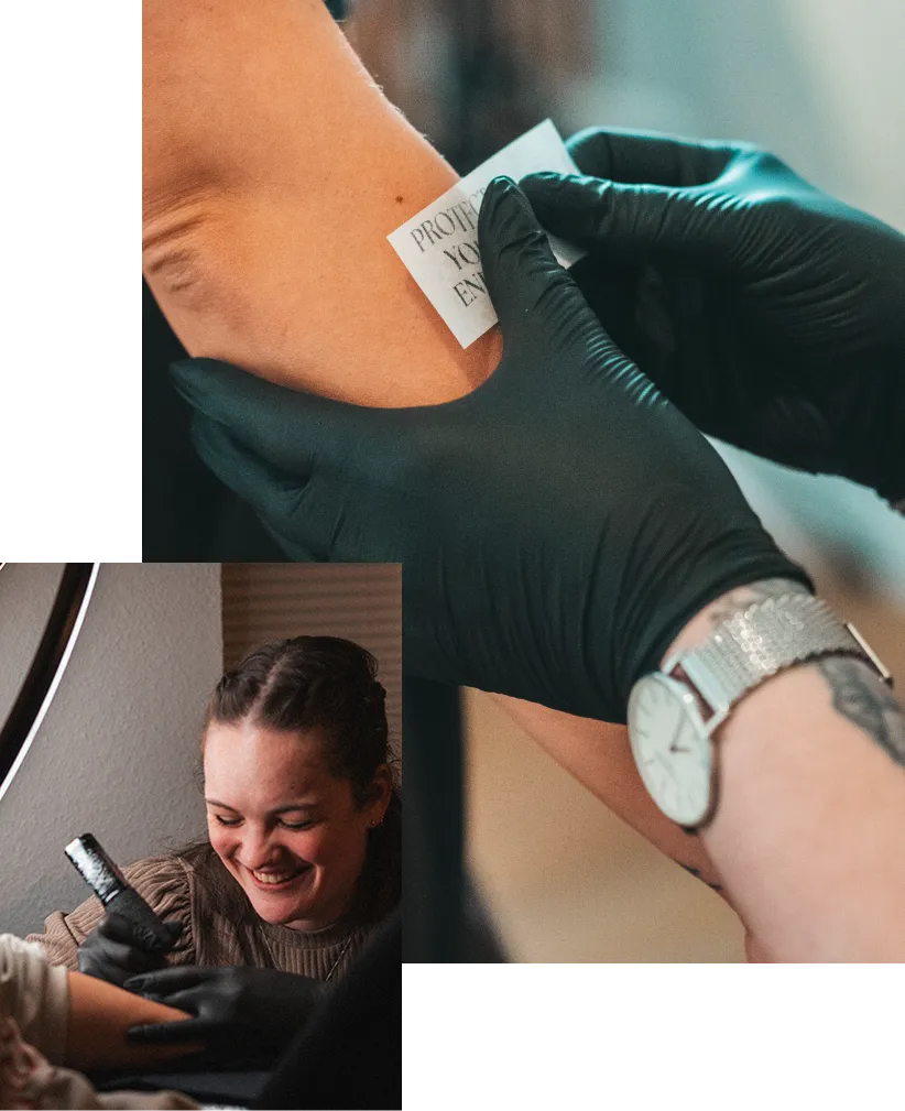 Event-Tattoo bei einer Hochzeit